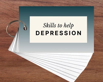 うつ病スキルカード | 対処・気分サポートツール | ポータブルキーリングデッキ