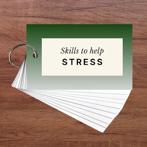Stress Fertigkeitskarten | Stress Techniken | Betont | Erdung | Therapie | Depression | Angst | Trauma | Käppchen | Psychische Gesundheit