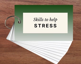 ストレススキルカード | ストレス解消と対処法 | ポータブルキーリングデッキ