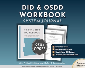 DID & OSDDワークブック | トラウマ・インフォームド・システム・ジャーナルと回復ツール（デジタルPDF）