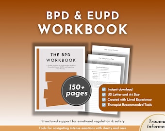 BPD & EUPDワークブック | トラウマ・インフォームド・ジャーナル、DBT、対処スキル（デジタルPDF）