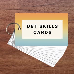 DBT Fertigkeitskarten | BPD | Dialektisch Verhaltenstherapie | Psychotherapie | Therapie | Seelische Gesundheit | Seelische Krankheit | Angst | Hilfe zur Selbsthilfe