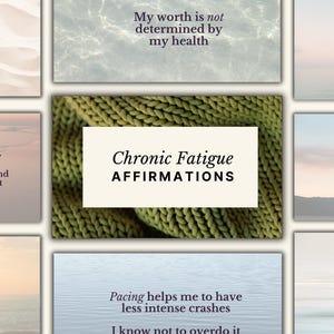 Tarjetas de afirmaciones positivas para la fatiga crónica / SFC / EM / Enfermedad crónica / Cucharas / Diario / Dolor crónico / Digital / Imprimible / Enfermería