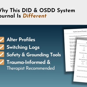 DID & OSDD Workbook | Trauma-Informed System Journal and Recovery Tools (digital pdf) image 2