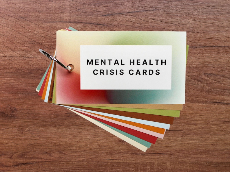 Mental Health Crisis Cards Coping Skills Depression Suicidal Safety