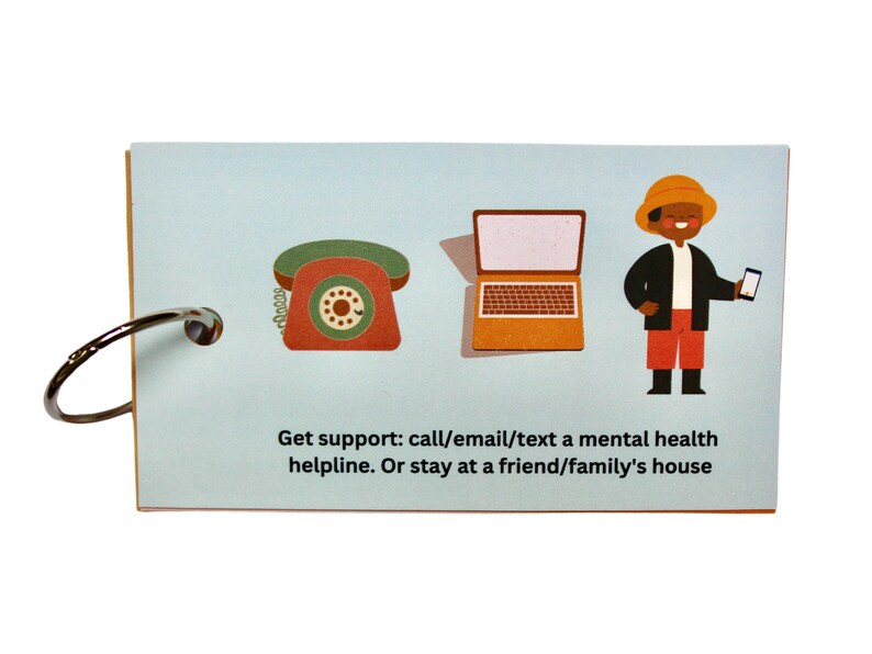 Mental Health Crisis Cards Coping Skills Depression Suicidal Safety