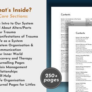 DID & OSDD Workbook | Trauma-Informed System Journal and Recovery Tools (digital pdf) image 3