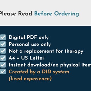 DID & OSDD Workbook | Trauma-Informed System Journal and Recovery Tools (digital pdf) image 9