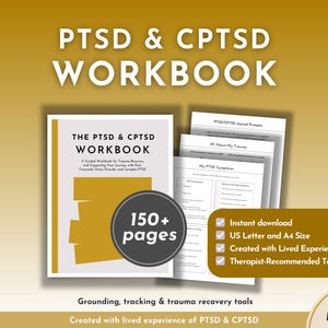 PTSD & CPTSD Workbook | Trauma-Informed Journal and Recovery Tools (digital pdf)