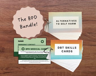 BPDバンドル | DBTスキルカードと自傷行為の代替療法