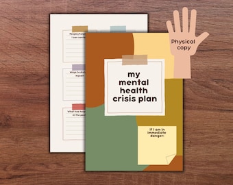 メンタルヘルス危機対応計画：安全計画カード（2枚組）