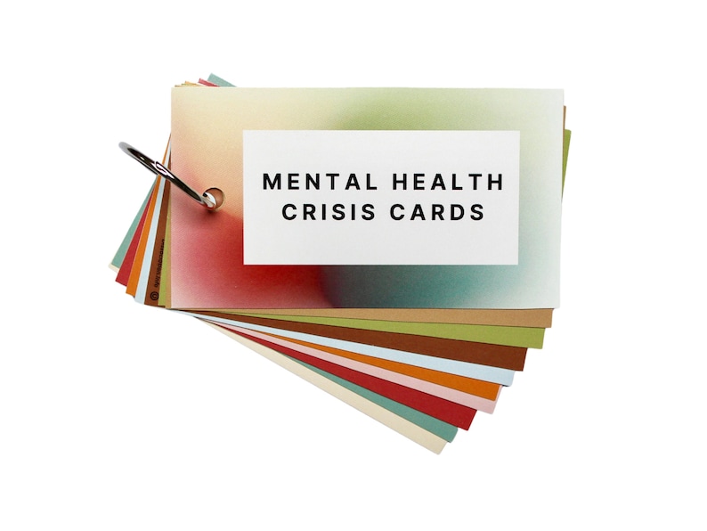 Mental Health Crisis Cards Coping Skills Depression Suicidal Safety
