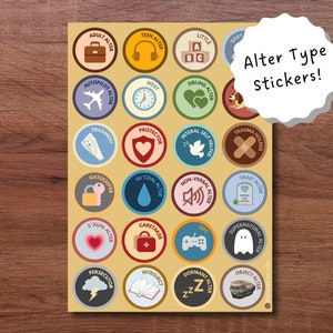 Alter Type Stickers! (DID, OSDD, systems, multiplicity, journal, alters, mental health, alter profile, system journal)