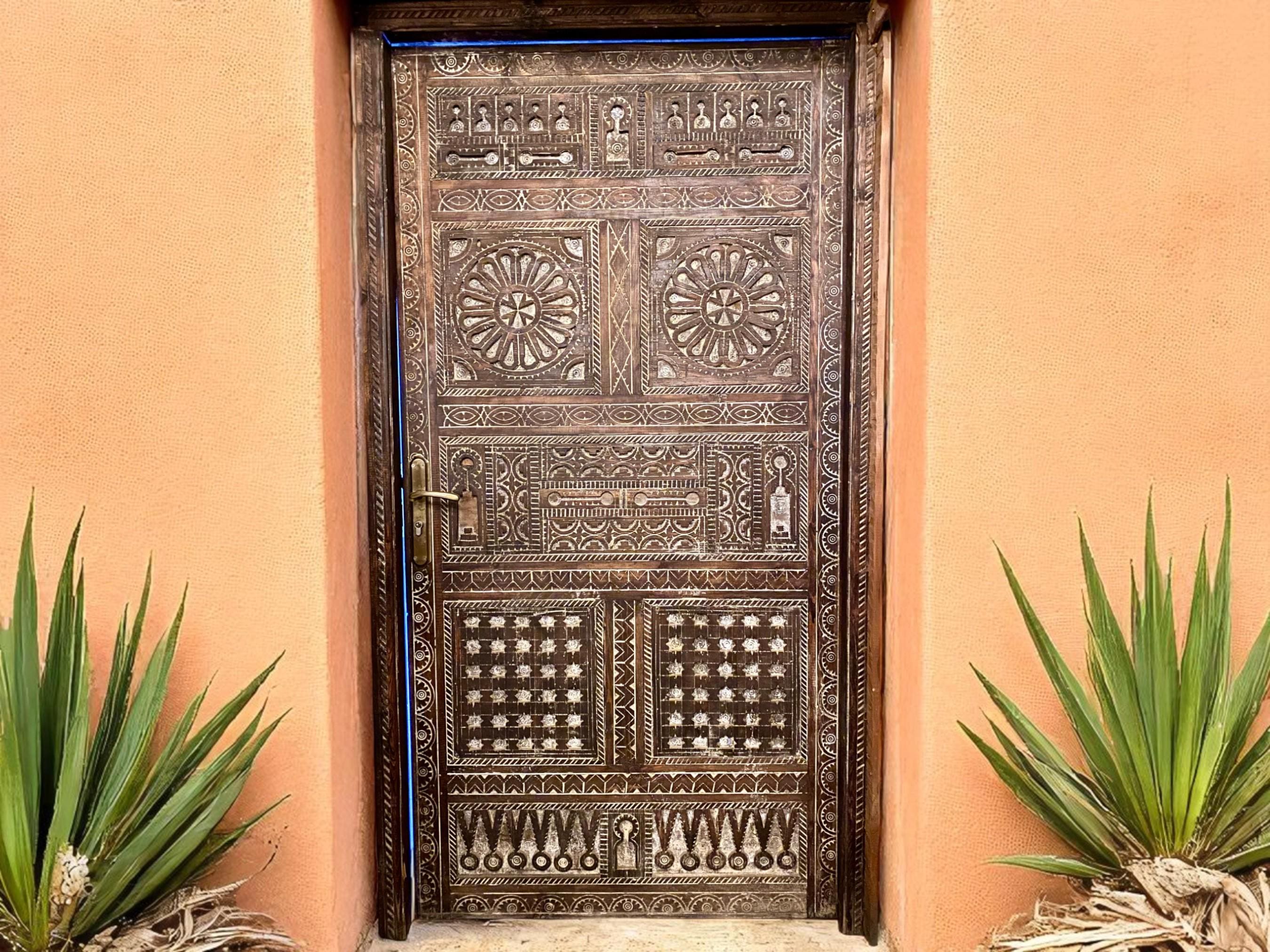 Custom Handmade Moroccan Door,Carved Wooden Entrance Door,Moorish Berber Pattern, Made to Order entryway wood door,custom wood door