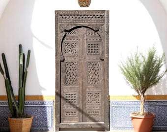 Custom Handmade Moroccan Door,Carved Wooden Entrance Door,Moorish Berber Pattern, Made to Order entryway wood door,custom wood door