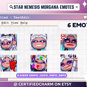 League of Legends Star Nemesis Morgana Emotes Twitch/Discord | Custom Twitch Emotes | Gaming | Streaming