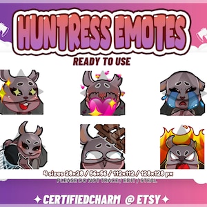 The Huntress {Dead by Daylight} Killer Emote Pack for Twitch/Discord | Premade Custom Twitch Emotes | Stream Emotes