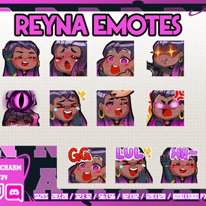 REYNA Valorant Twitch Emotes Bundel {Discord & Youtube Emotes}