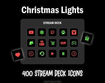 Christmas Stream Deck Icons: Red & Green Elgato Buttons (Digital Download)