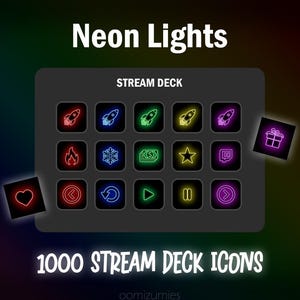 Íconos de Neon Stream Deck: Más de 1000 botones coloridos de Elgato (Descarga digital)