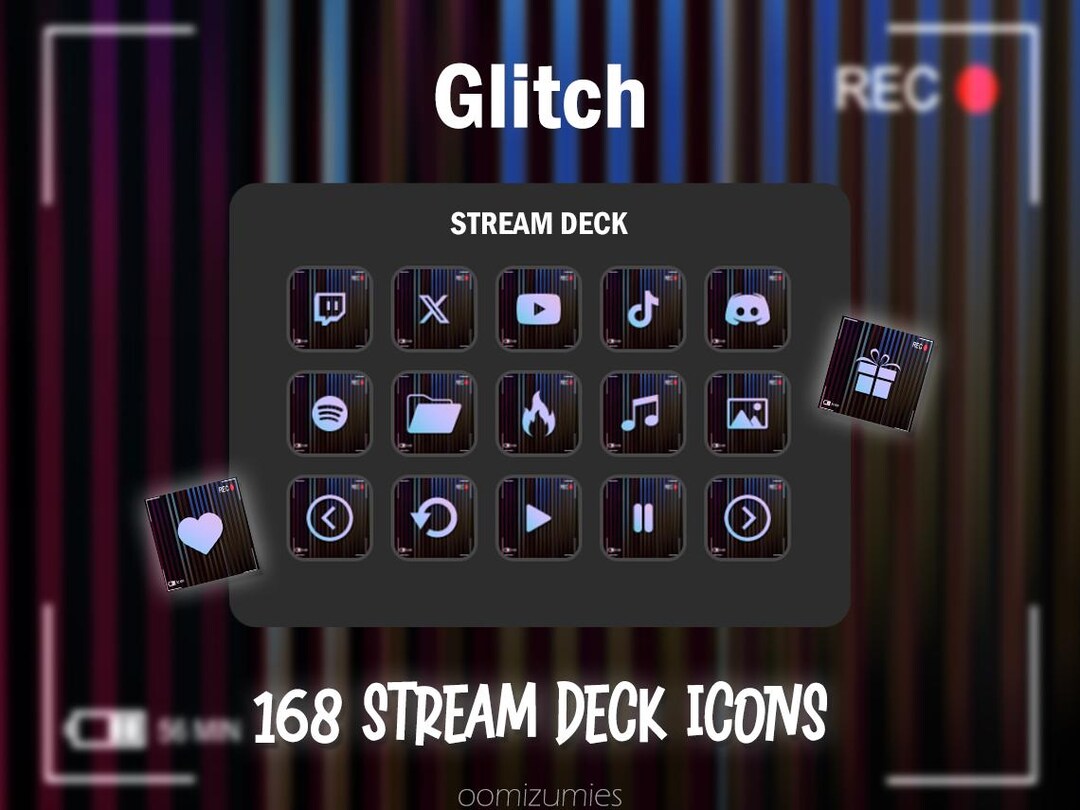 Grok Streamdeck Icon Glitch Stream Deck Icons: 168 Static Elgato Buttons (digital Download ...