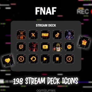 FNAF Stream Deck Icons | 198 Function Buttons (Digital Download)