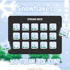 Ikony Snowflake Stream Deck: motyw świąteczny, 168 przycisków Elgato