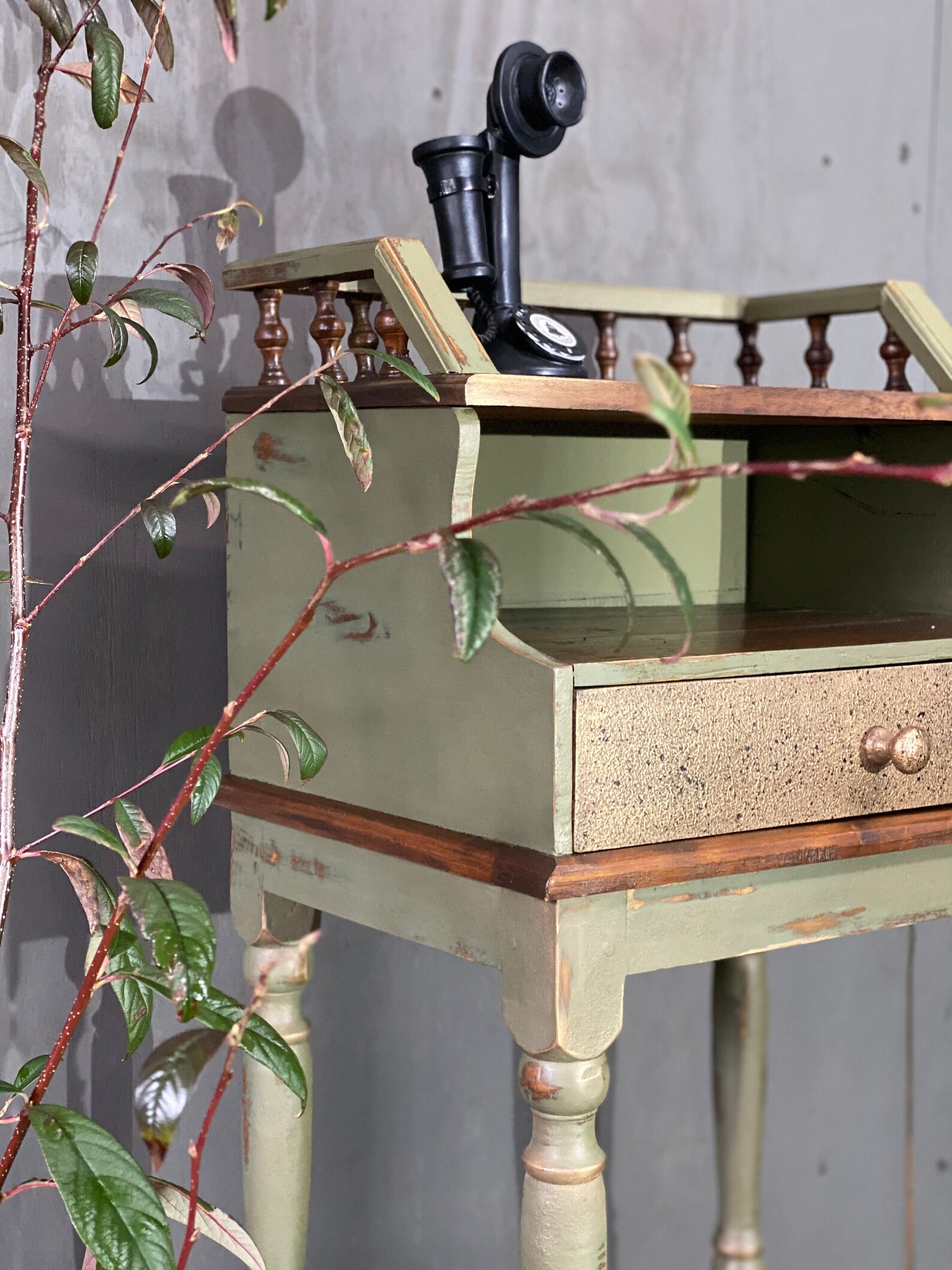 Upcycled Vintage Telephone Table Etsy