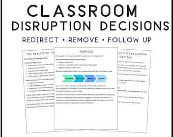 Decisiones sobre la disrupción en el aula / Guía para el docente sobre el manejo de conductas disruptivas (secundaria y preparatoria) PDF