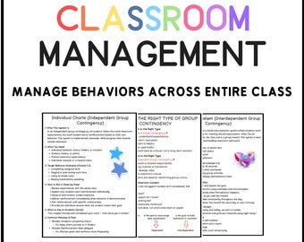 Sistemas de gestión del aula / Guía de comportamiento docente (PDF imprimible)