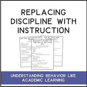 Discipline vervangen door instructie | Gids voor docenten om gedrag te begrijpen als een vaardigheid (pdf)