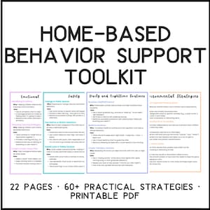 Home-Based Behavior Support Toolkit | Practical Parent & Professional Guide (60+ Strategies)