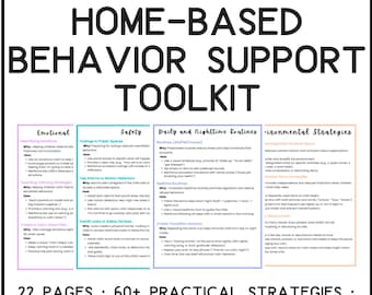 Home-Based Behavior Support Toolkit | Practical Parent & Professional Guide (60+ Strategies)