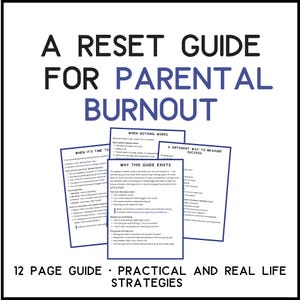 Guide de réinitialisation de l'épuisement parental | Réinitialisez le moment sans escalader | PDF