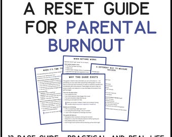 Guía para superar el agotamiento parental / Cómo recuperarse sin agravarse / PDF