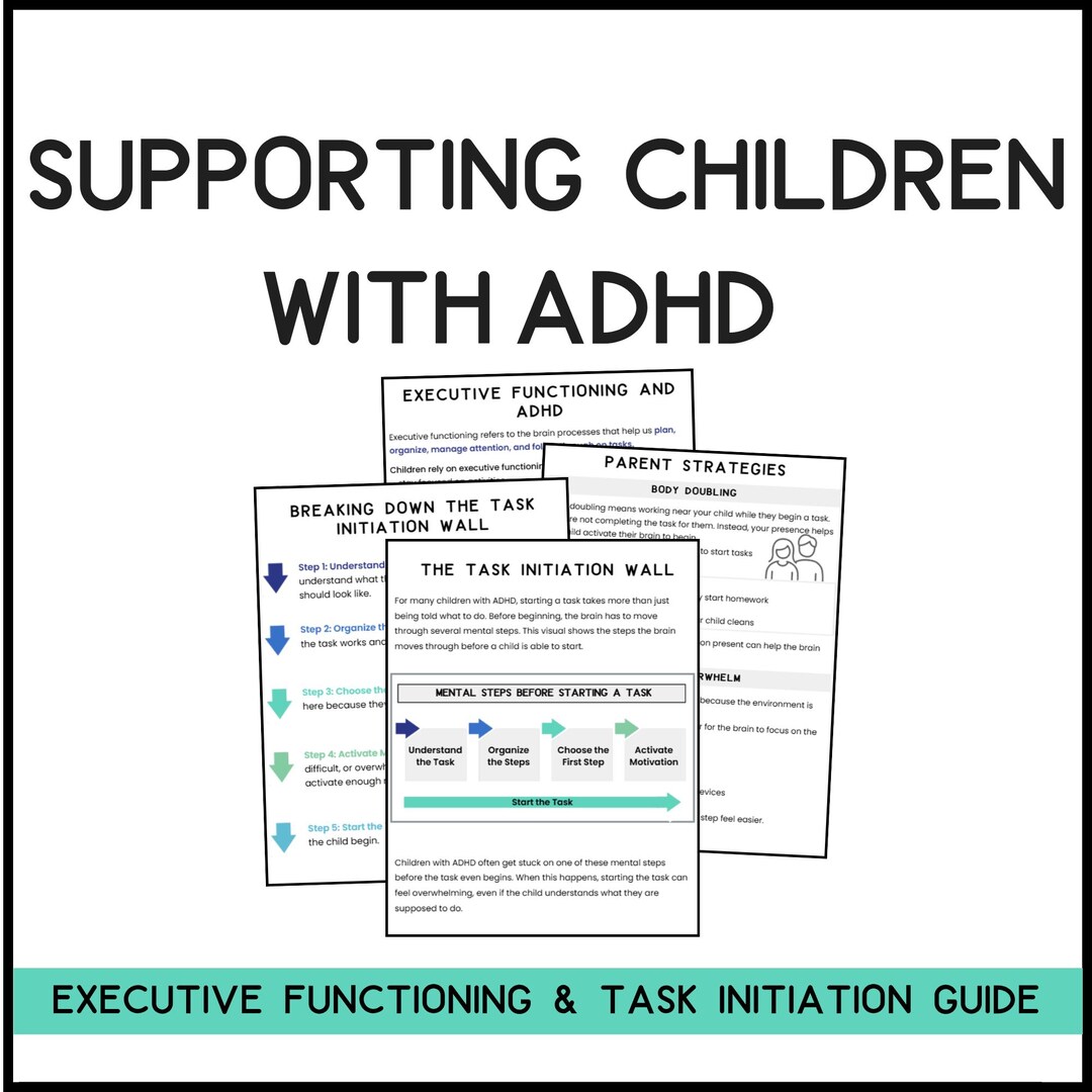 ADHD Task Initiation Parent Guide | Executive Functioning Strategies ...