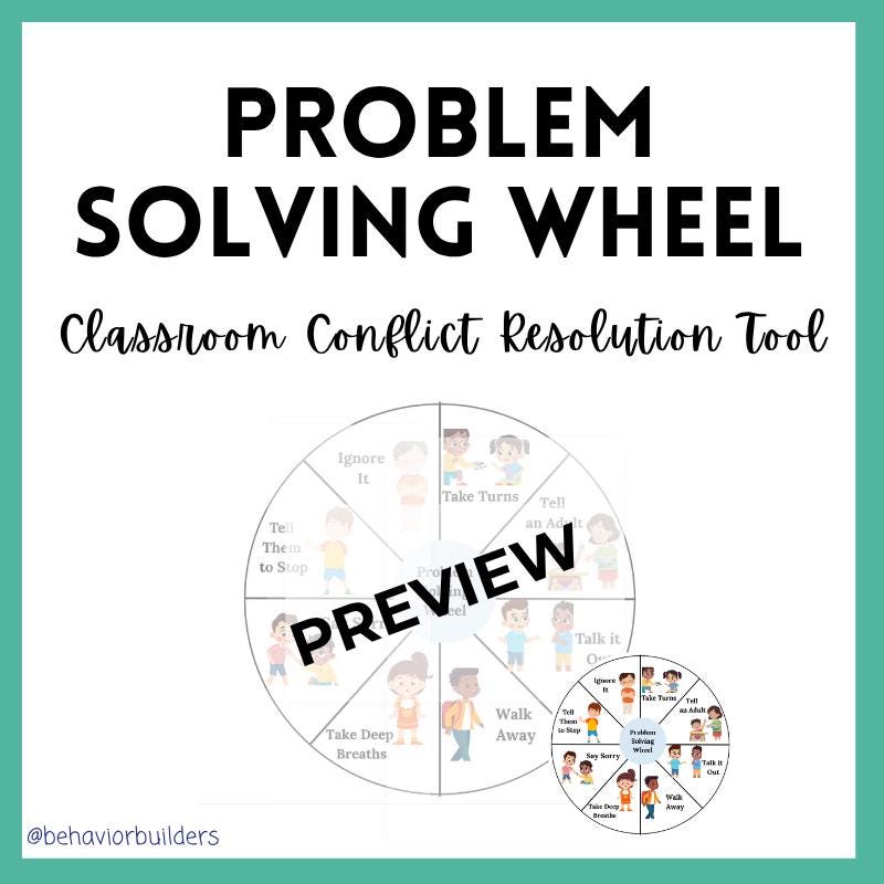 Problem Wheel Activity Problem-solving Wheel – Social Skills & Self-regulation Visual - Etsy