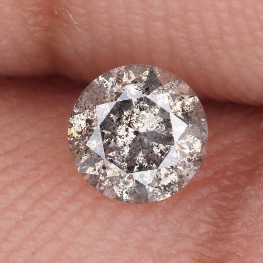 0.28 Ct 4.01 MM Natural Loose Salt and Pepper Diamond Unique Etsy UK