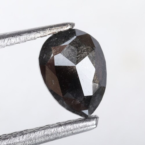 0.62 Ct Natural Loose Salt and Pepper Diamond Pear Shape Minimal Natural Loose Engagement Ring Jewelry Diamond. Merry shops Christmas Sale