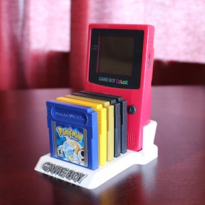 ゲームボーイカラーとゲームカートリッジのディスプレイスタンド - レトロゲームを保管して整理するための収納ソリューション!