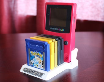 Game Boy Color and Game Cartridge Display Stand - Storage Solution to Hold and Organize Your Retro Games!