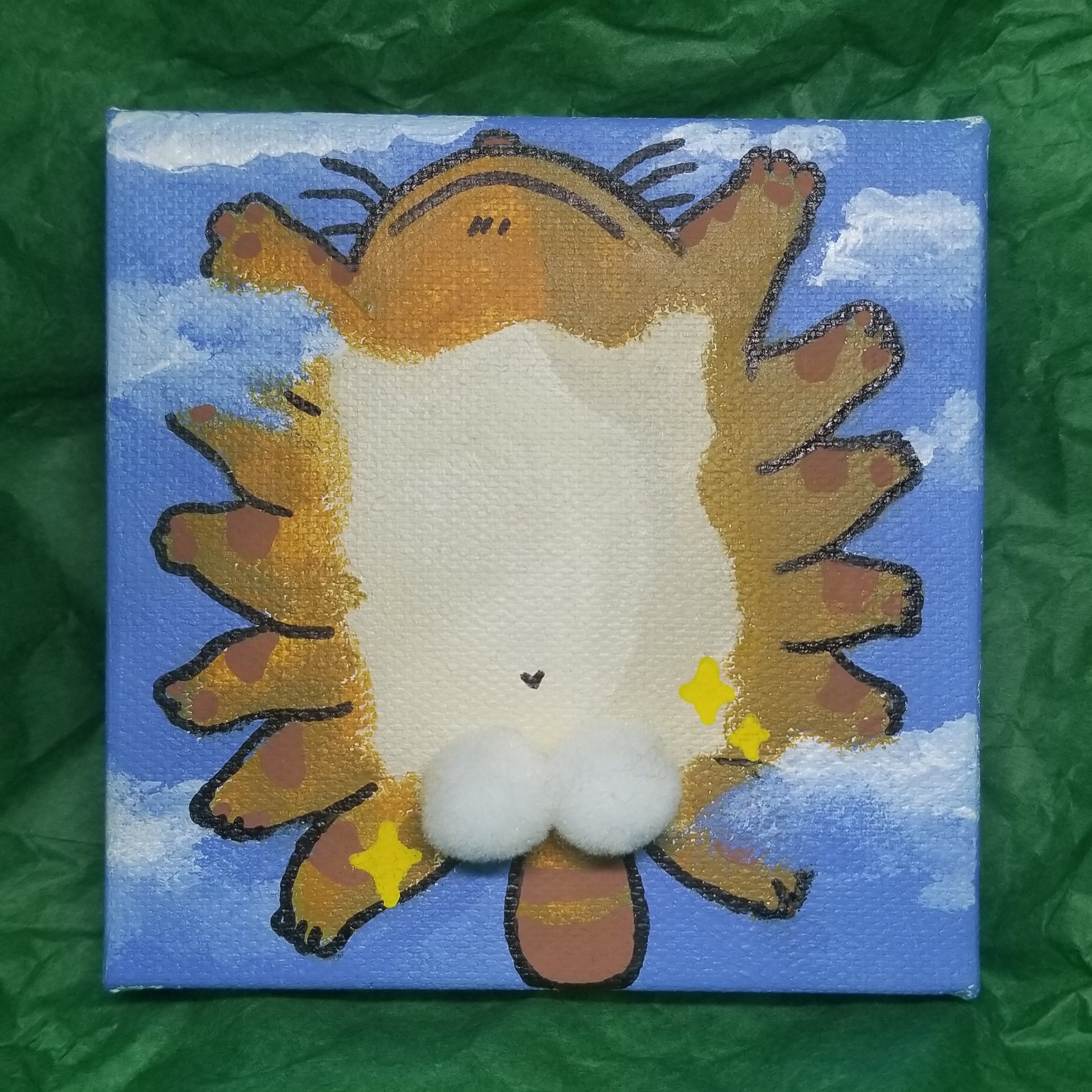 Ghibli My Neighbor Totoro Catbus Fuzzy Cat Balls Acrylic 4x4 Etsy
