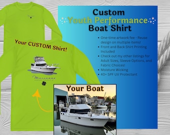 Custom Youth Performance Boat Shirt: Nautical Logo Design