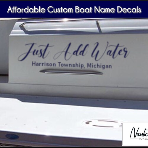 Custom Boat Name Decal Boat Name Personalized Decals Etsy