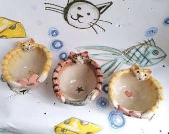 Ceramic cat bowls