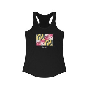 MARYLAND FLAG: Women&#39;s Ideal Racerback Tank. Maryland T-shirt. Maryland Gift. Old Line State.