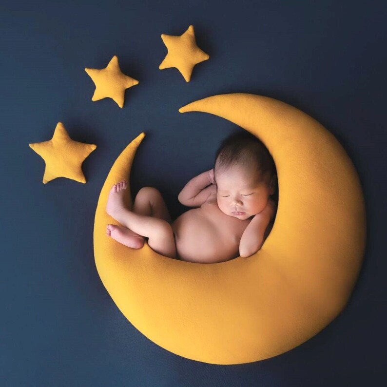 Newborn Moon Prop Posing Pillow Photo Shoot Moon 4 Etsy