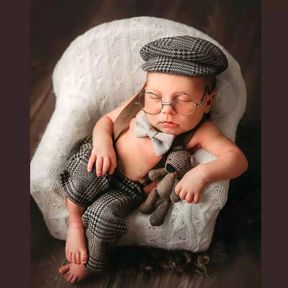 Newborn Photo Shoot Outfit Baby Boy Infant Photography Prop Etsy