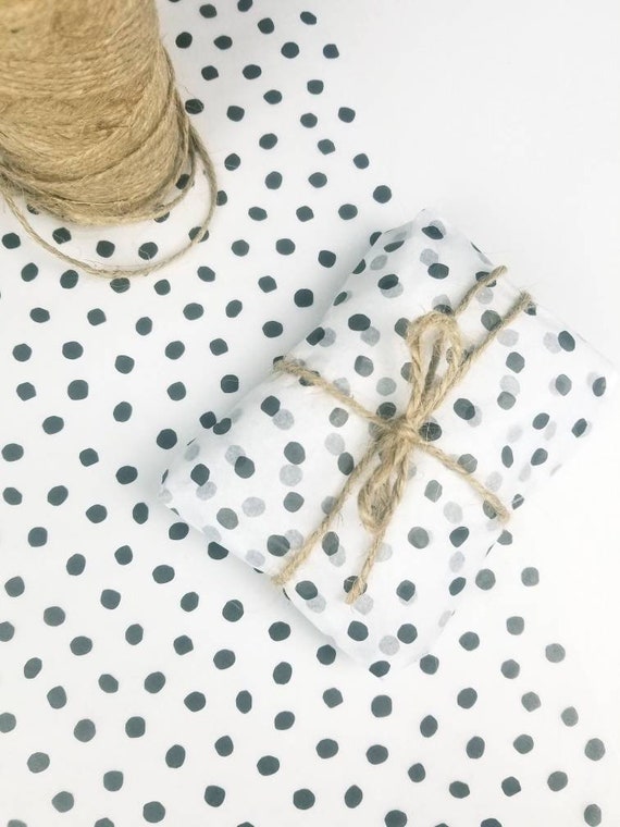 Black & White Polka Dot Tissue Paper: Eco-Friendly Gift Wrap