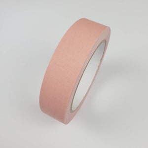 Eco-friendly dusky rose packaging tape | Plain rose/pink | 25mm recyclable box sealing tape | Self adhesive Kraft tape